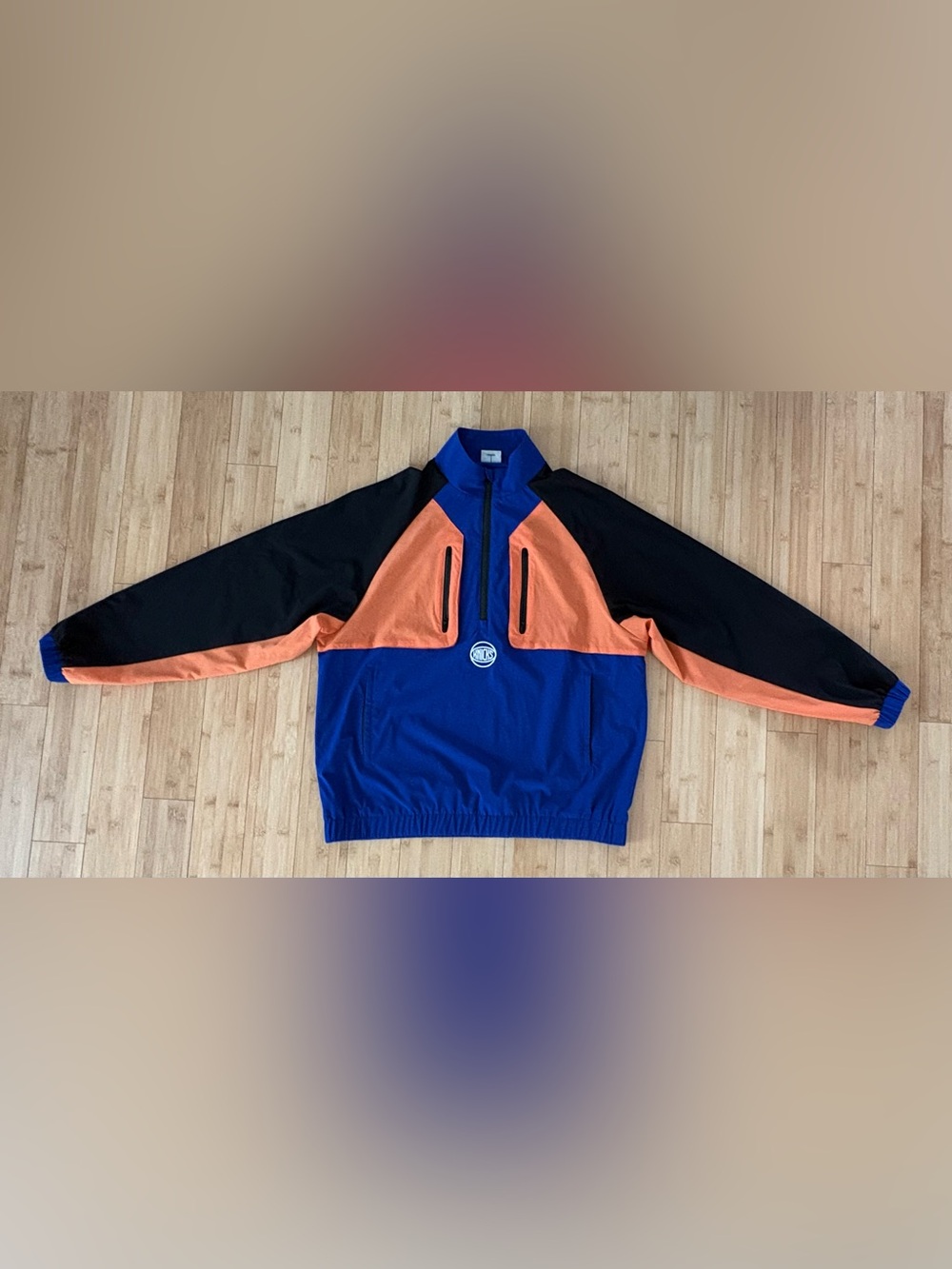 Malbon x New York Knicks Pullover Quarter Zip Windbreaker Jacket Size Large